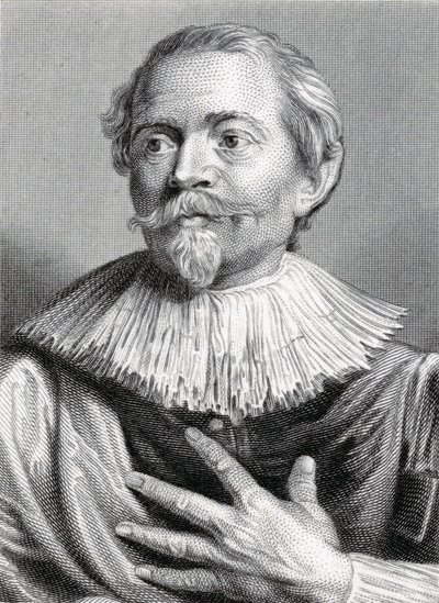 Porträt von Jacob Jordaens (1593-1678), graviert von Edward Francis Finden (1791-1857) von Anthony van Dyck